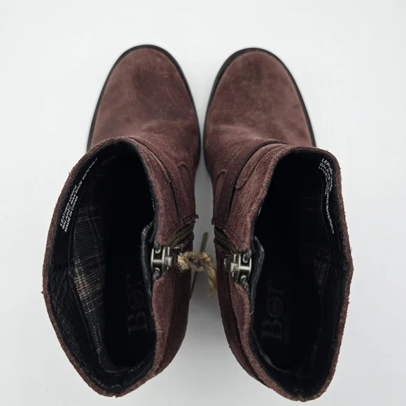 NWT Born Carmel Harness Suede Ankle Booties, Burgundy/Wine, Women's Size 6 - Picture 10 of 16